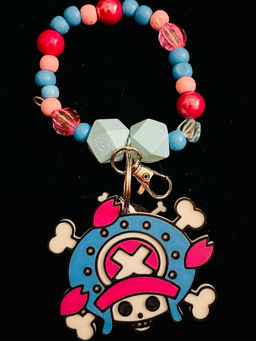 One Piece Tony Tony Chopper Beaded Keychain
